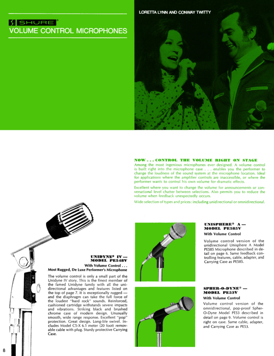 Shure PE548V Unidyne III Dynamic Microphone (Transformerless)
