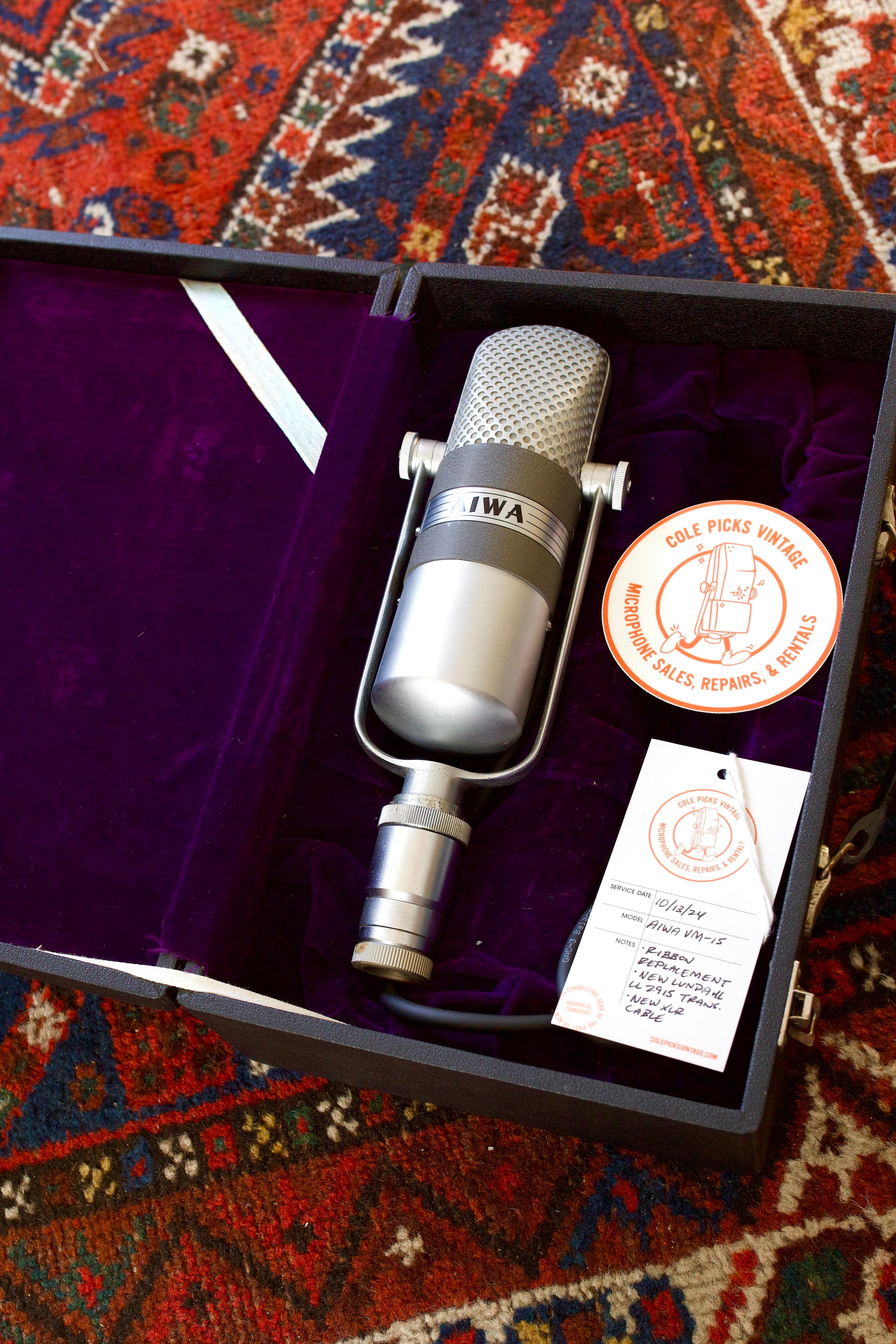 ☆美品 激レア 廃盤品 AIWA リボンマイク VM-15 純正ケース付 ☆美品