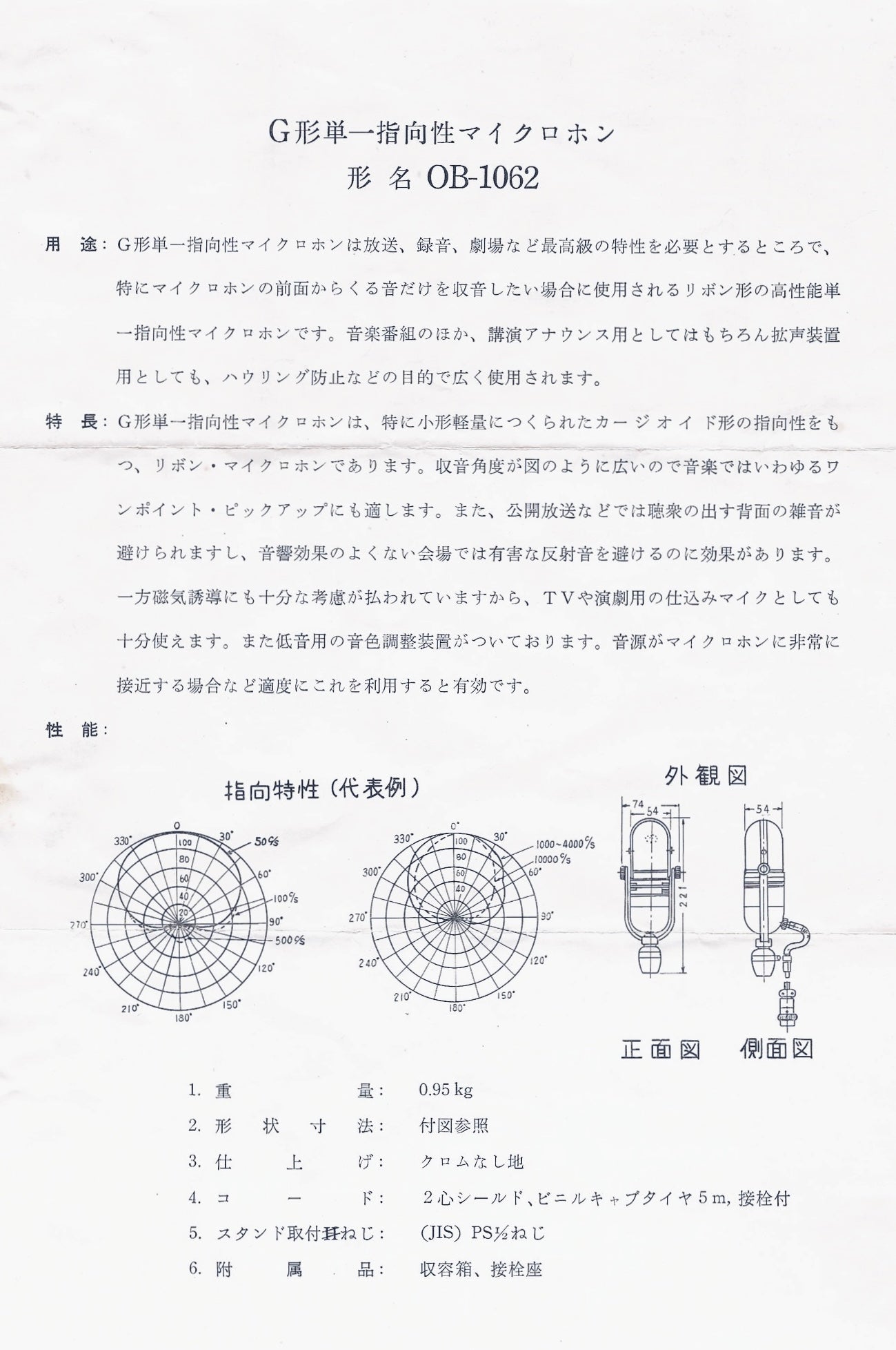 Toshiba Type G Ribbon Microphone