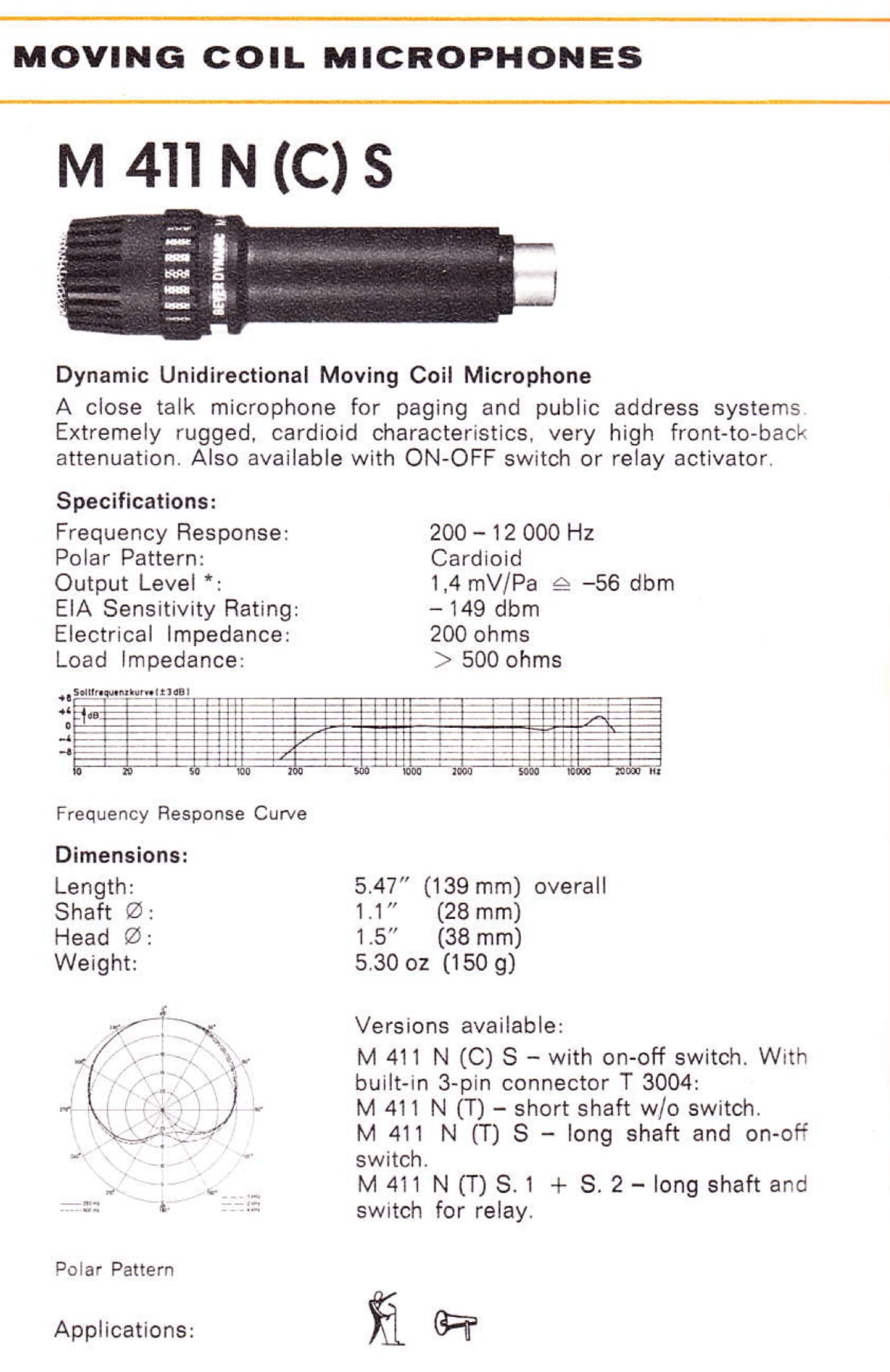 Beyerdynamic M411 Dynamic Microphone