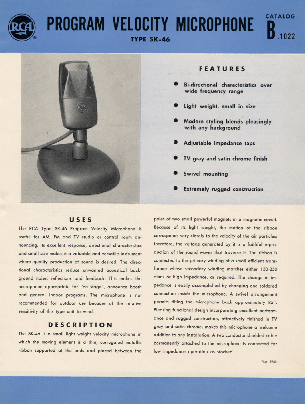 RCA SK-46 Ribbon Microphone