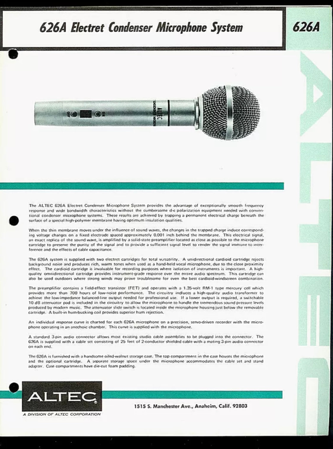 Altec 626A Condenser Microphone